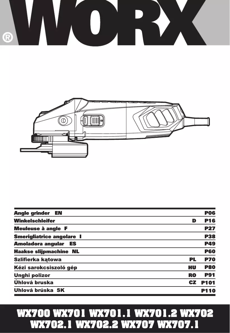 Image de la première page du manuel de l'appareil WX701.1