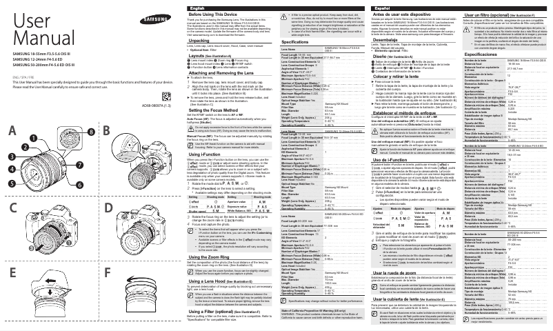 Page 1 de la notice Manuel utilisateur Samsung T50200CSB