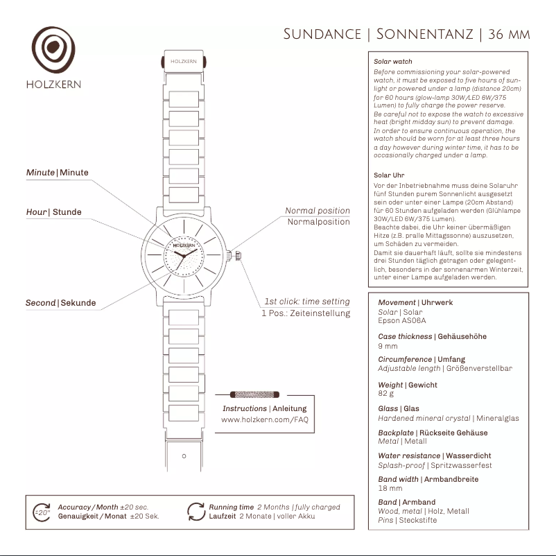 Page n°1 - Manuel utilisateur Holzkern Aurora