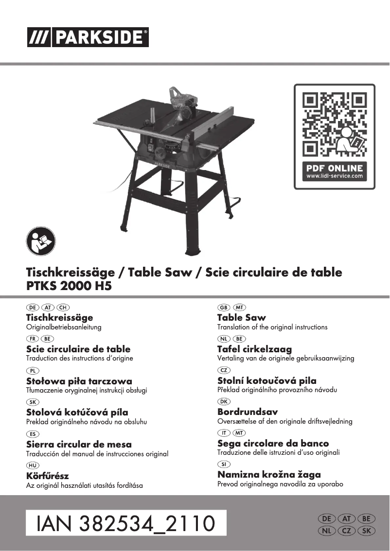 Image de la première page du manuel de l'appareil PTK 2000 A1