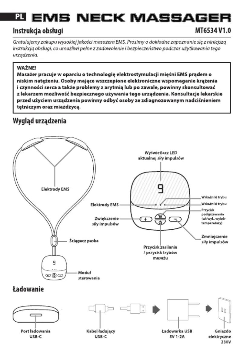 Image de la première page du manuel de l'appareil MT6534