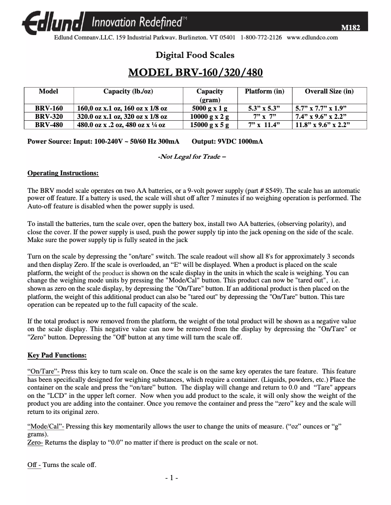 Image de la première page du manuel de l'appareil BRV-320