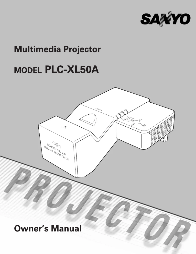 Image de la première page du manuel de l'appareil PLC-XL50A