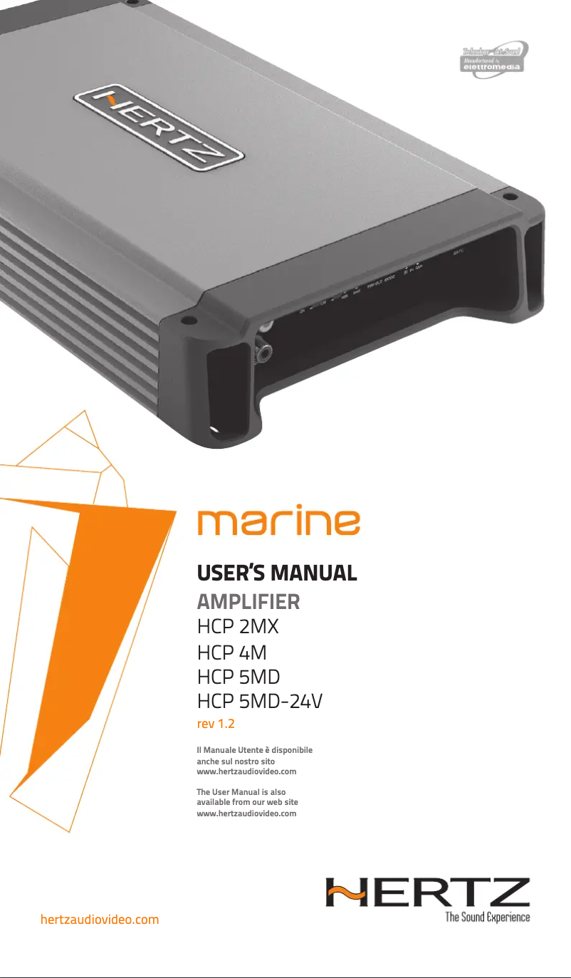 Page 1 de la notice Manuel utilisateur Hertz Marine PowerSports HMX 8 S-LD