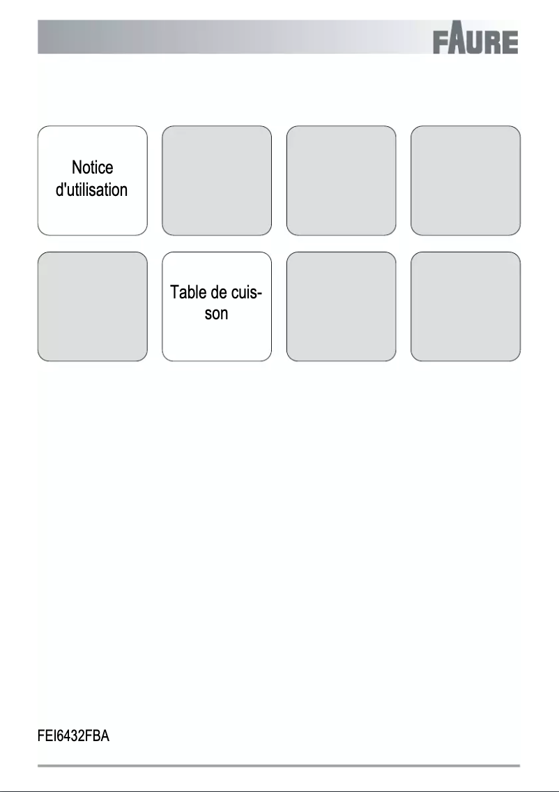 Page n°1 - Manuel utilisateur Faure FEI6432FBA
