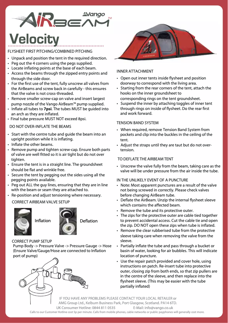 Image de la première page du manuel de l'appareil Velocity 400