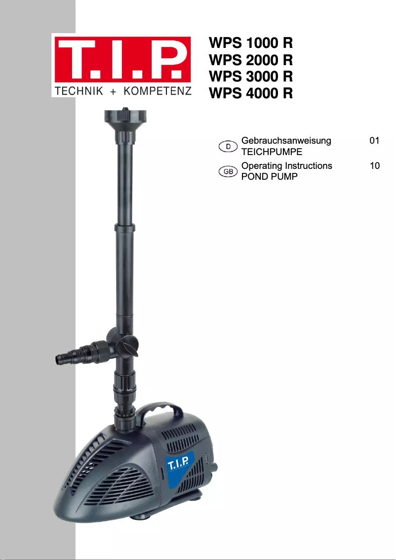 Page 1 de la notice Manuel utilisateur T.I.P. WPS 4000 R