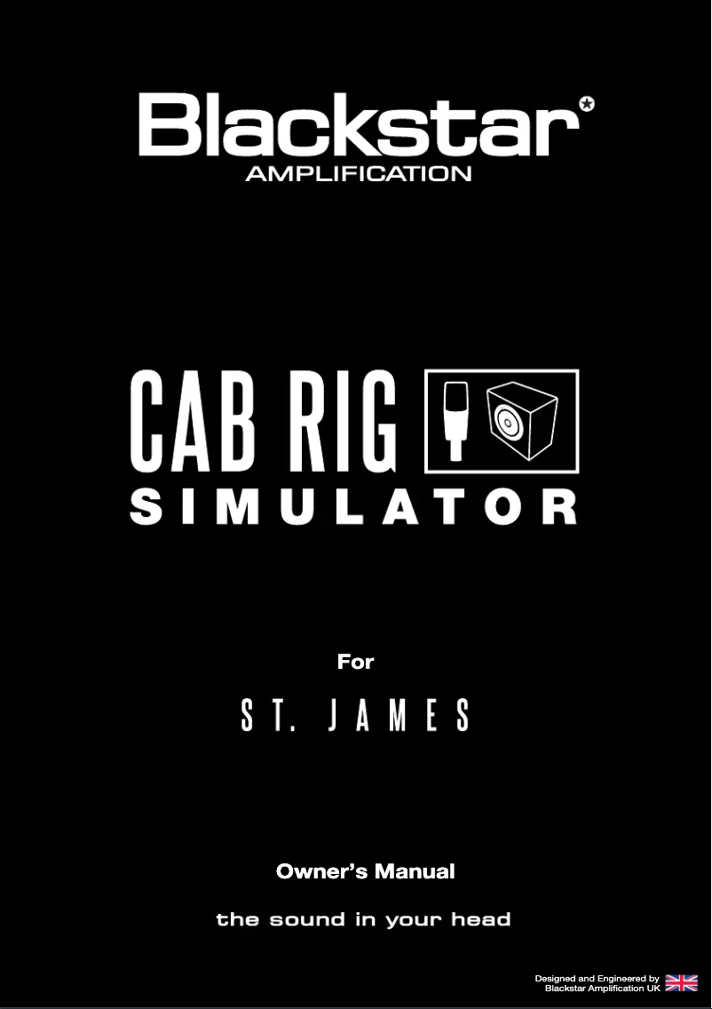 Page 1 de la notice Manuel utilisateur Blackstar St. James CabRig