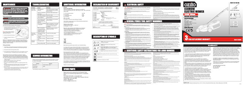 Página 1 del manual Manual de usuario Ozito ELM-1230U