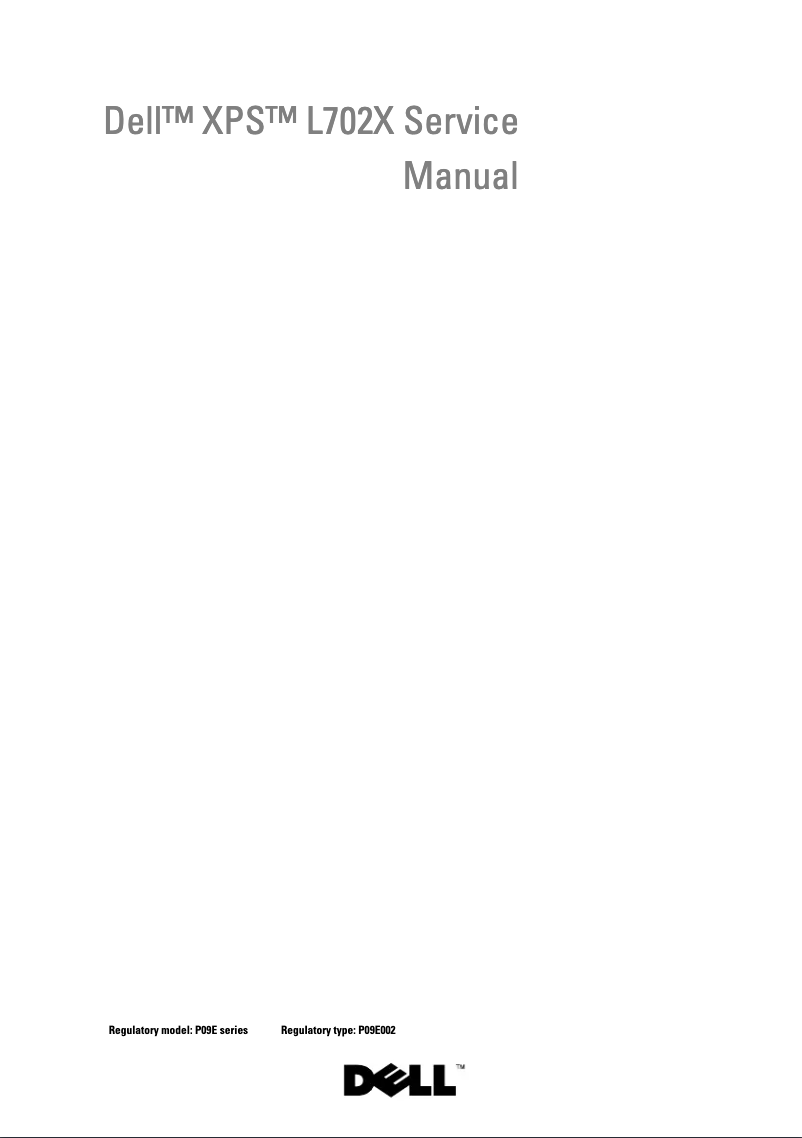 Image de la première page du manuel de l'appareil XPS L702x