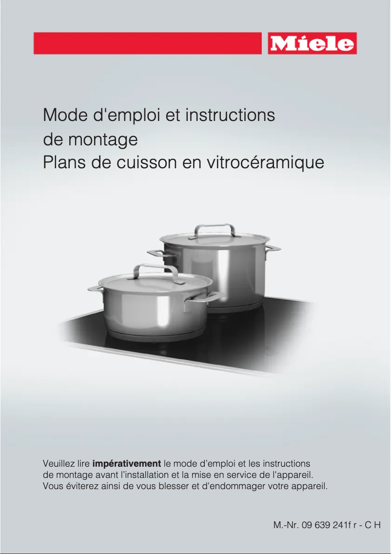 Page 1 de la notice Manuel utilisateur Miele KM 6012