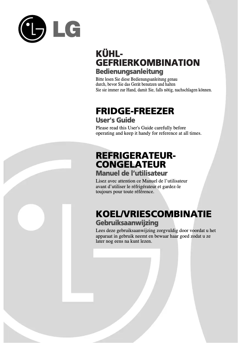 Image de la première page du manuel de l'appareil GC-B399BBQW