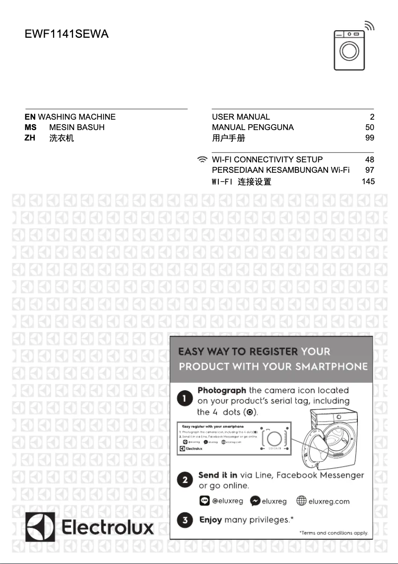 Page 1 de la notice Manuel utilisateur Electrolux EWF1141SEWA