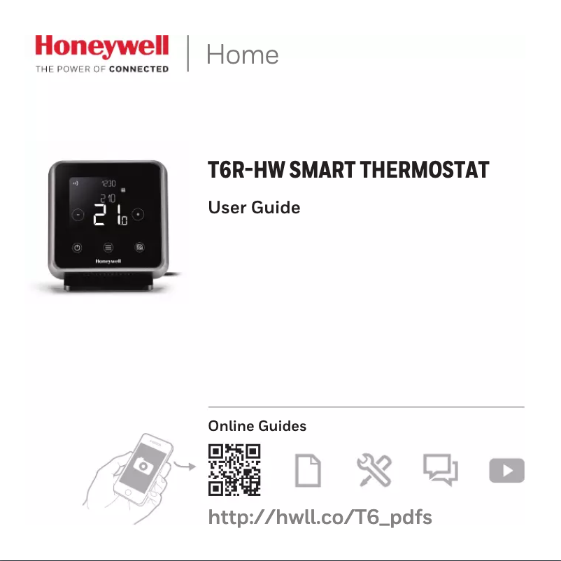 Page n°1 - Manuel utilisateur Honeywell Lyric T6R