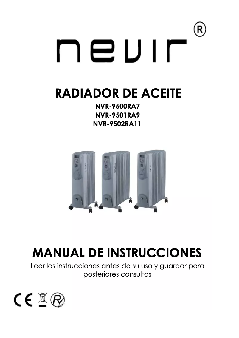 Page n°1 - Manuel utilisateur Nevir NVR-9502RA11