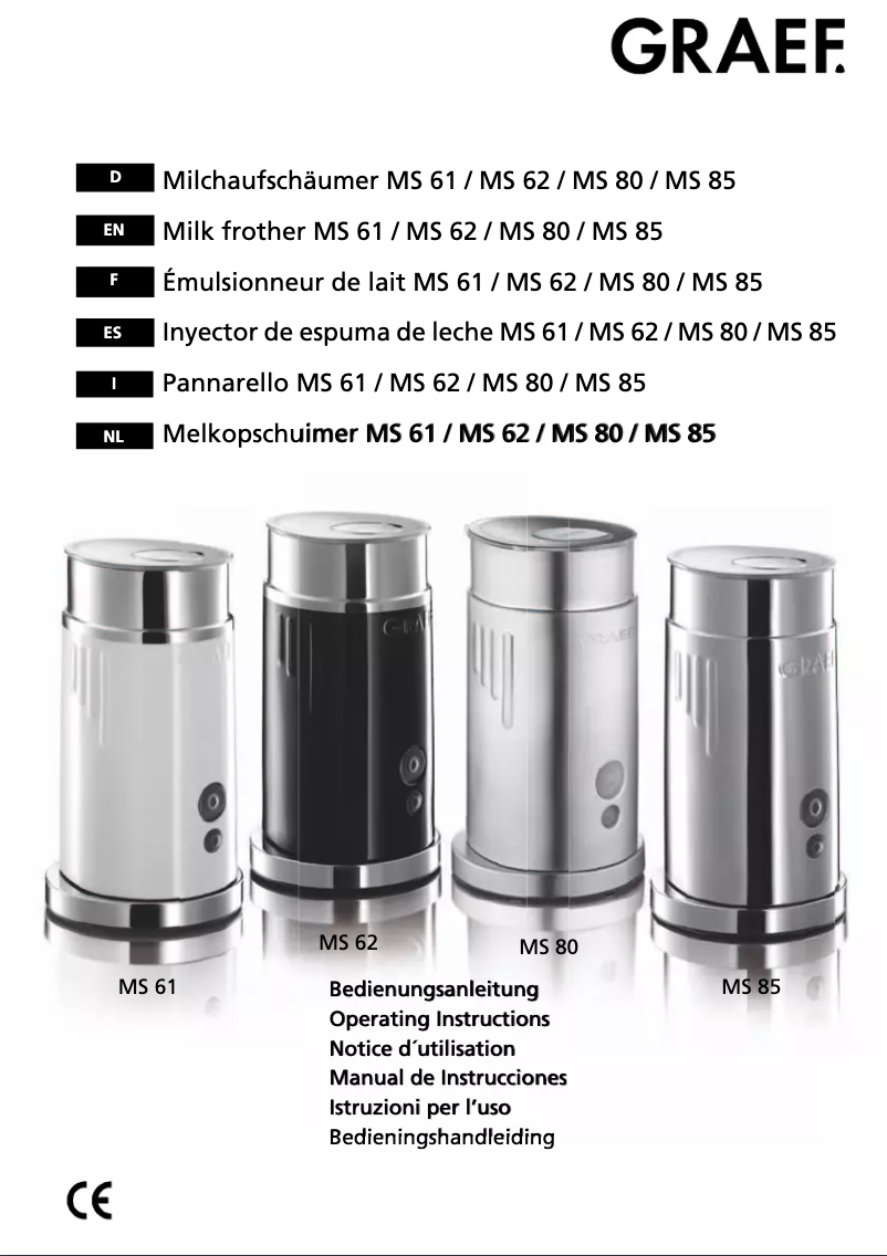 Page 1 de la notice Manuel utilisateur Graef MS61