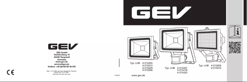 Página 1 del manual Manual de usuario GEV LHB 15418