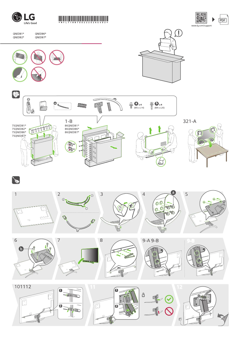 Page 1 de la notice Manuel utilisateur LG 75QNED816QA