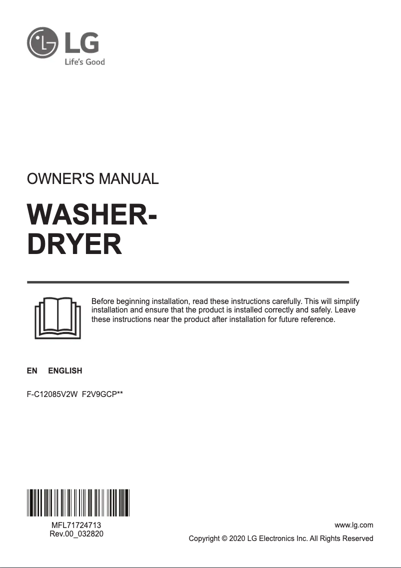 Página 1 del manual Manual de usuario LG F-C12085V2W