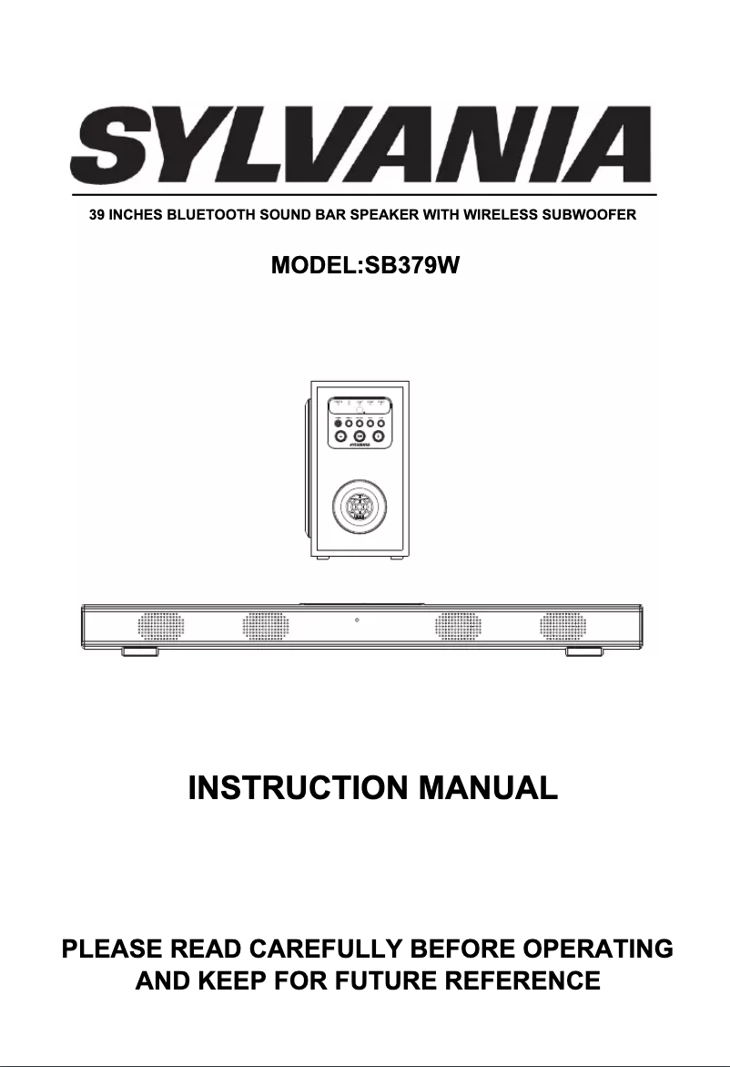 Image de la première page du manuel de l'appareil SB379W