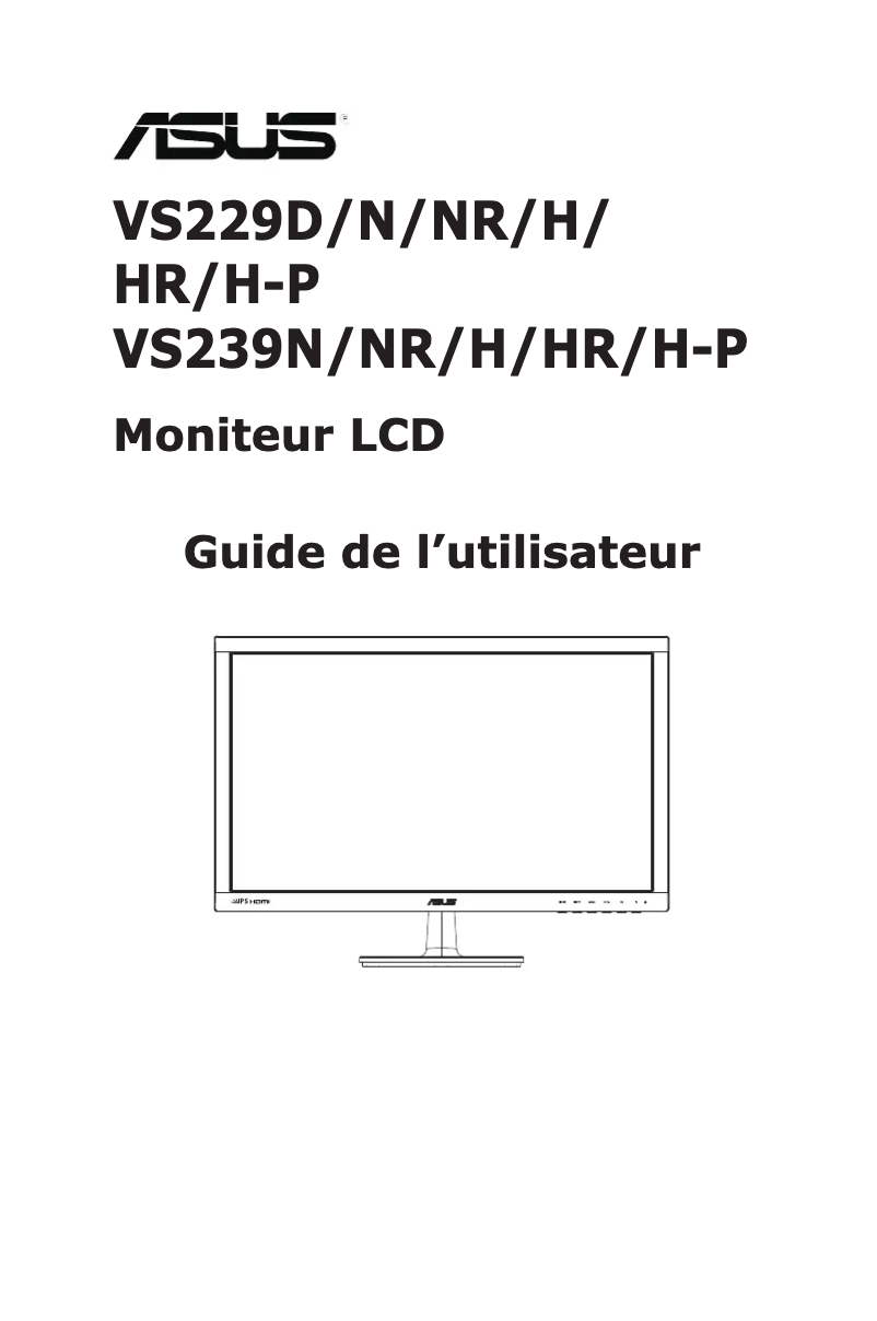 Page n°1 - Manuel utilisateur Asus VS239H-P