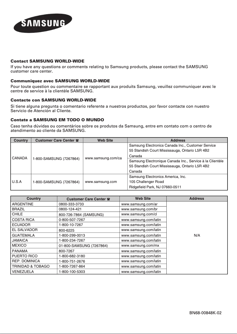 Page 1 de la notice Manuel utilisateur Samsung PPM42M6SB