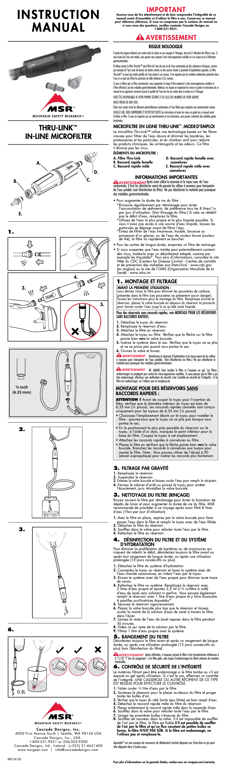 Imagen de la primera página del manual del dispositivo Thru-Link