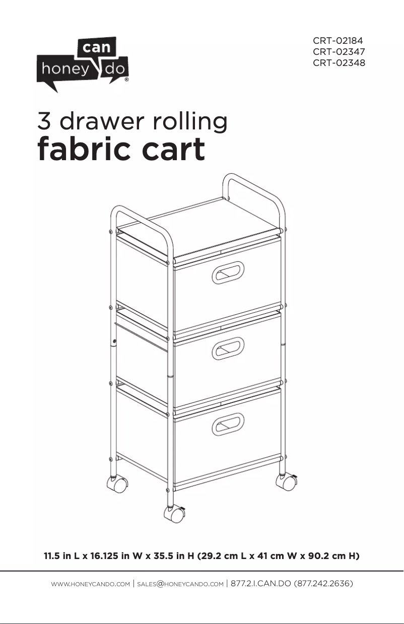 Página 1 del manual Manual de usuario Honey-Can-Do CRT-02348