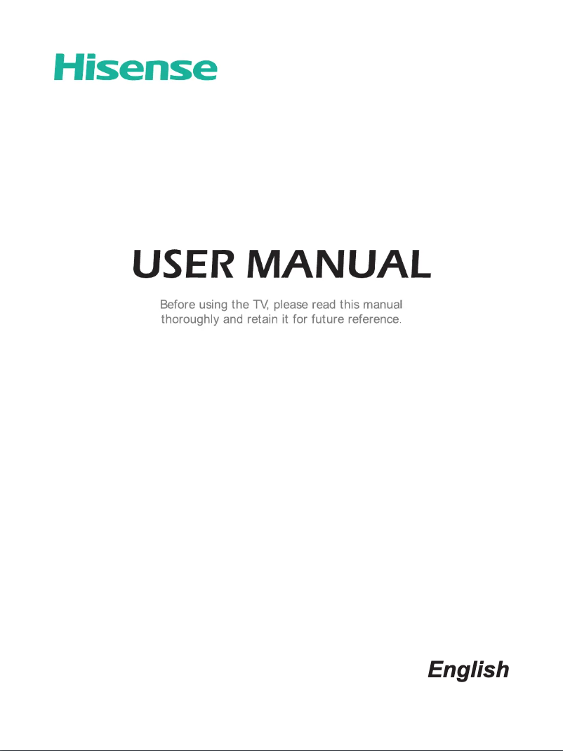 Page 1 of the manual User Manual Hisense 55H8107