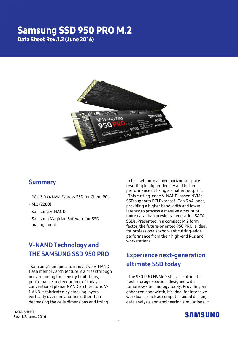 Page 1 de la notice Manuel utilisateur Samsung MZ-VKV256