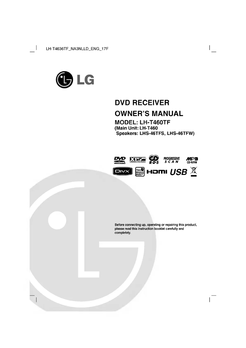 Page 1 de la notice Manuel utilisateur LG LH-T460TF