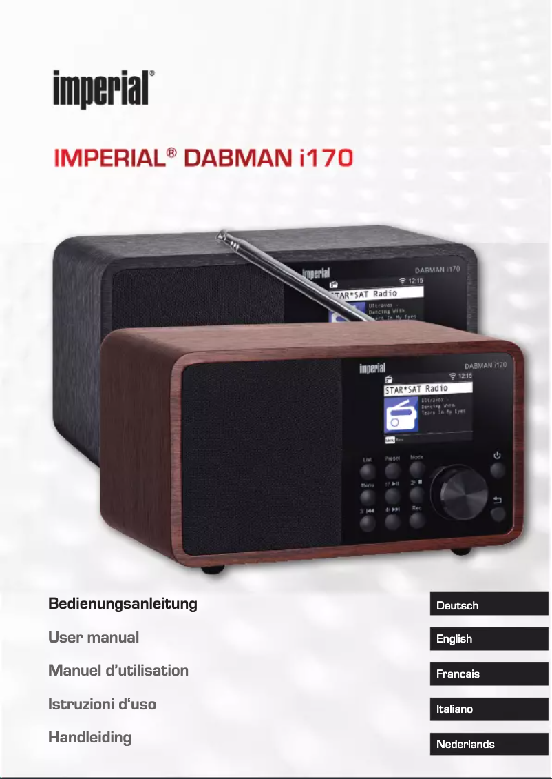 Page n°1 - Manuel utilisateur Imperial Dabman i170