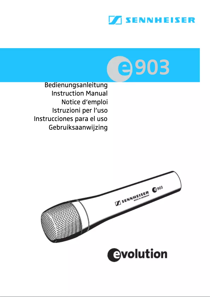 Image de la première page du manuel de l'appareil e 903