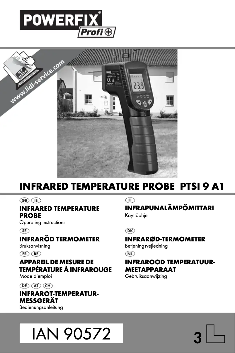 Page n°1 - Manuel utilisateur Powerfix PTSI 9 A1