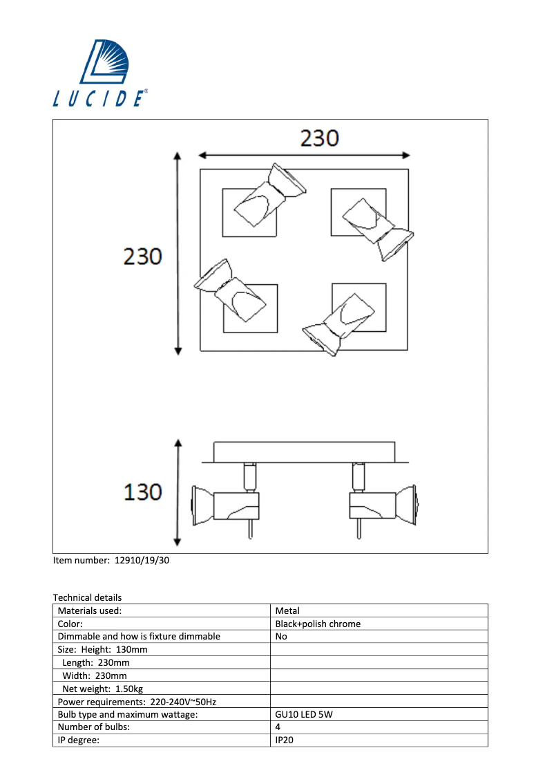 Image de la première page du manuel de l'appareil Brackx 12910/19/30