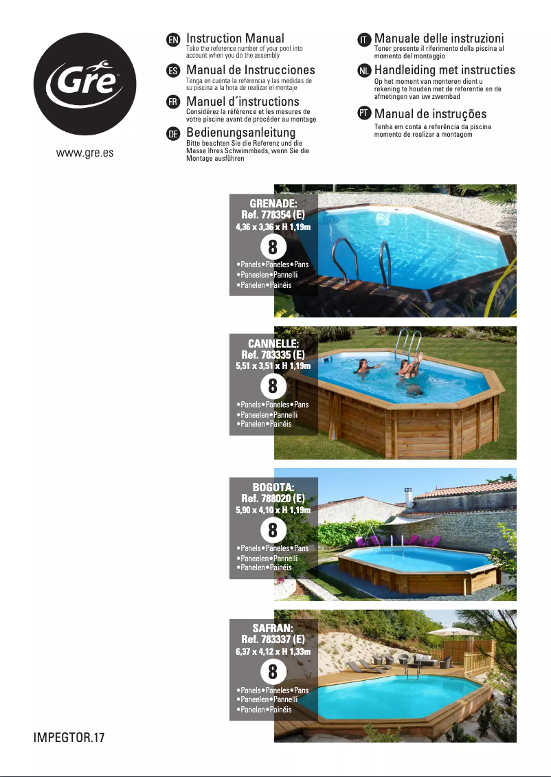 Page 1 de la notice Manuel utilisateur Gre 778354EB