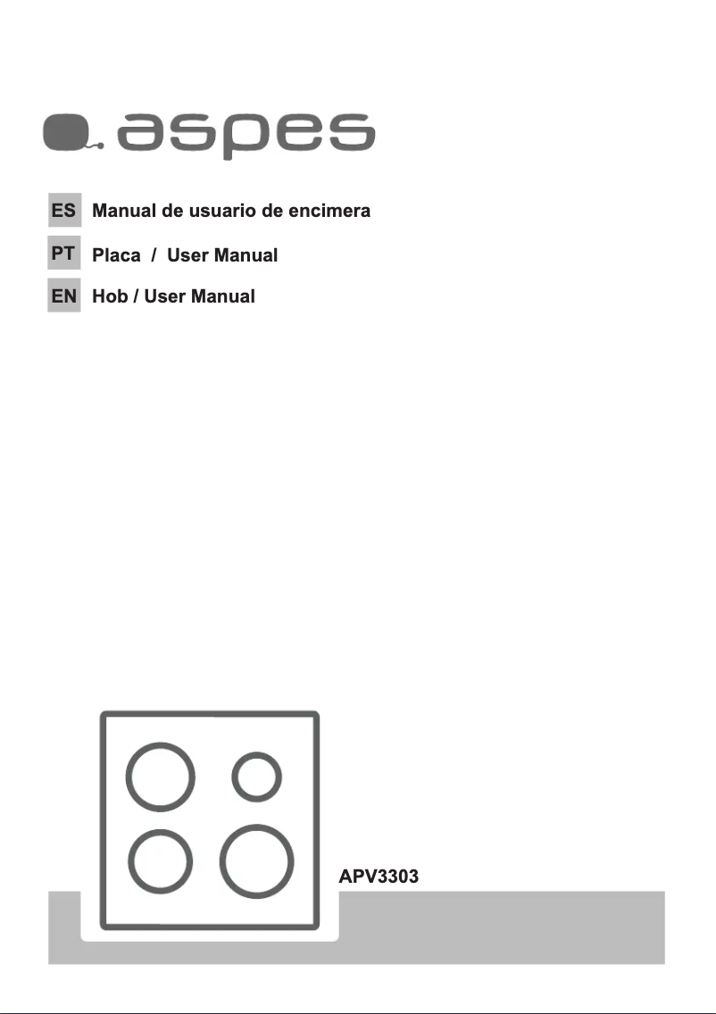 Page 1 de la notice Manuel utilisateur Aspes APV3303