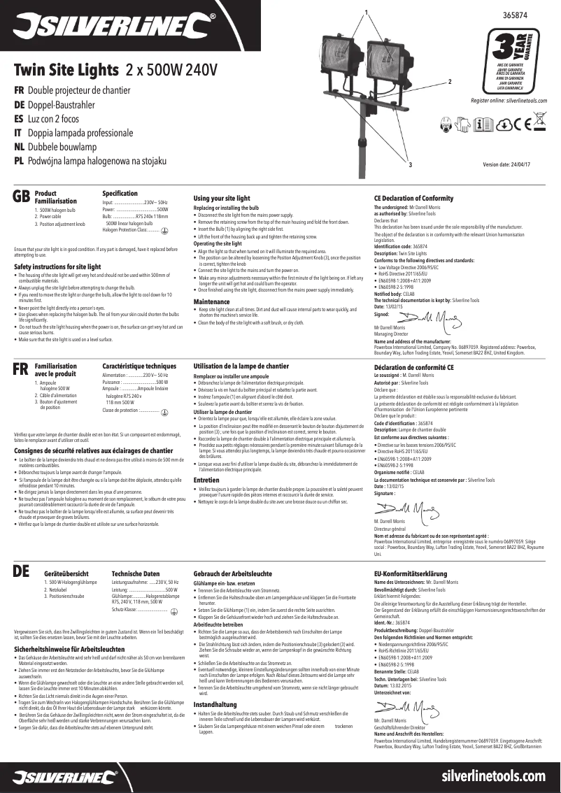 Image de la première page du manuel de l'appareil 365874