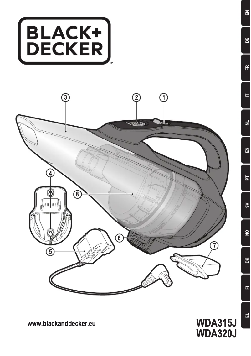 Image de la première page du manuel de l'appareil WDA320J