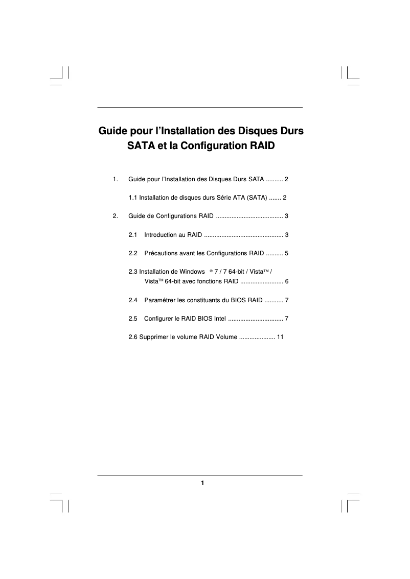 Page 1 de la notice Manuel utilisateur Asrock VisionX 323B