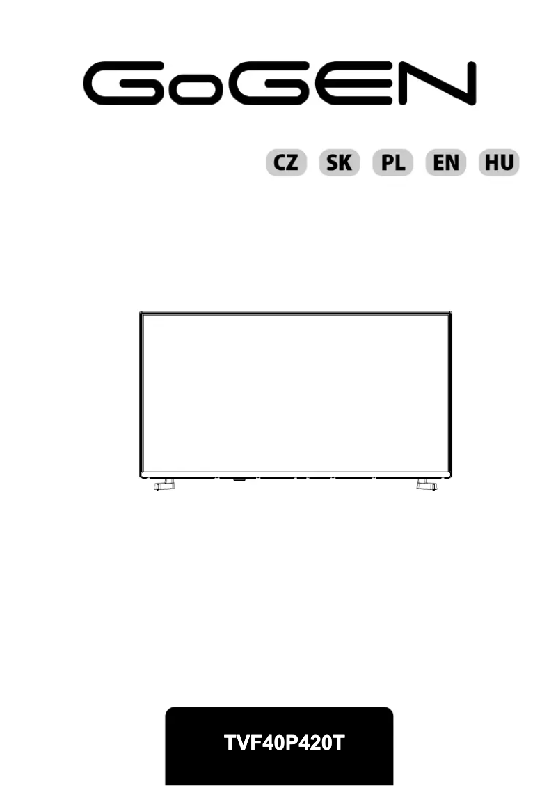 Page n°1 - Manuel utilisateur GoGen TVF 40P420T