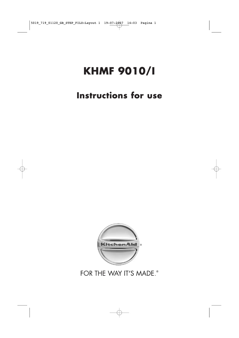 Página 1 del manual Manual de usuario KitchenAid KHMF 9010/I