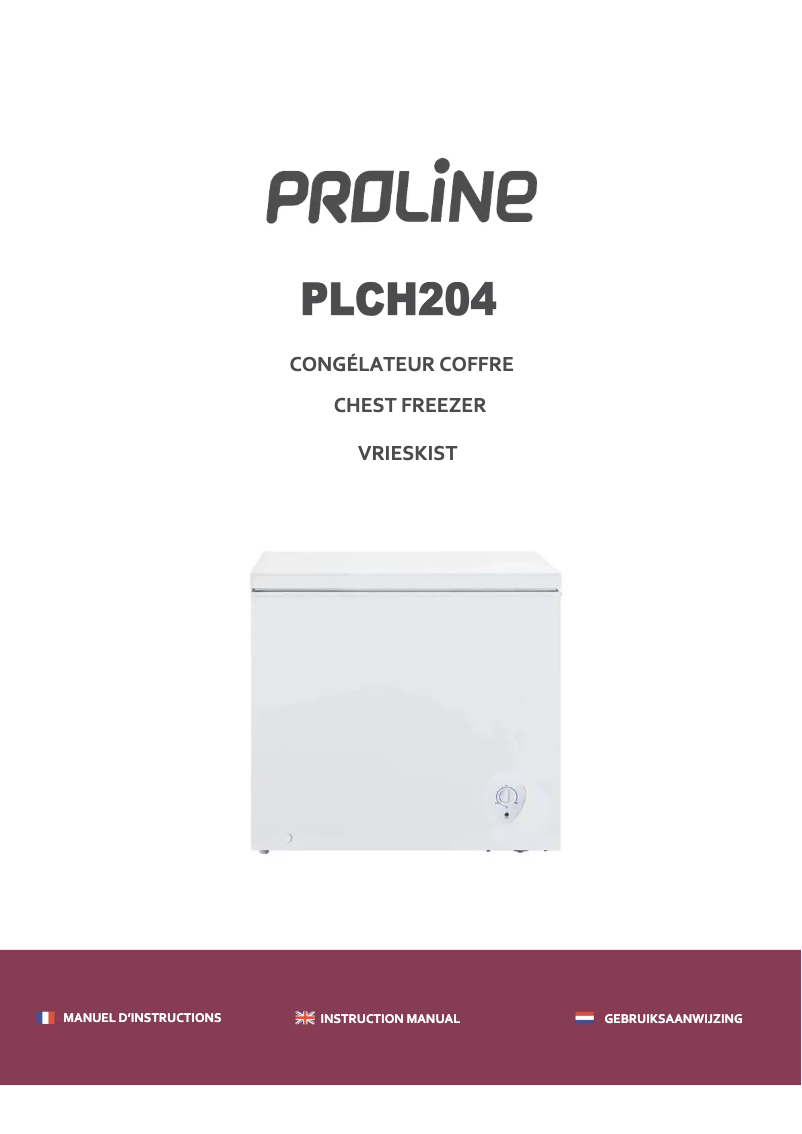 Page 1 de la notice Manuel utilisateur Proline PLCH204