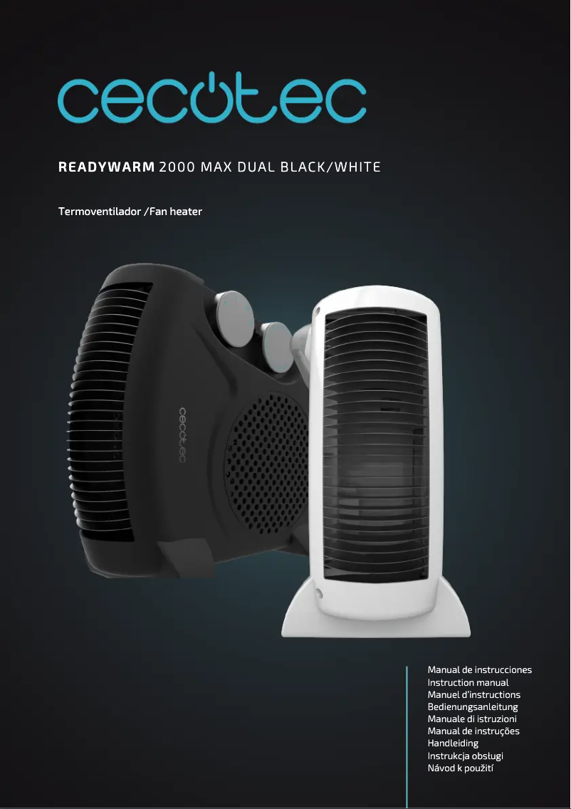 Page 1 de la notice Manuel utilisateur Cecotec ReadyWarm 2000 Max Dual
