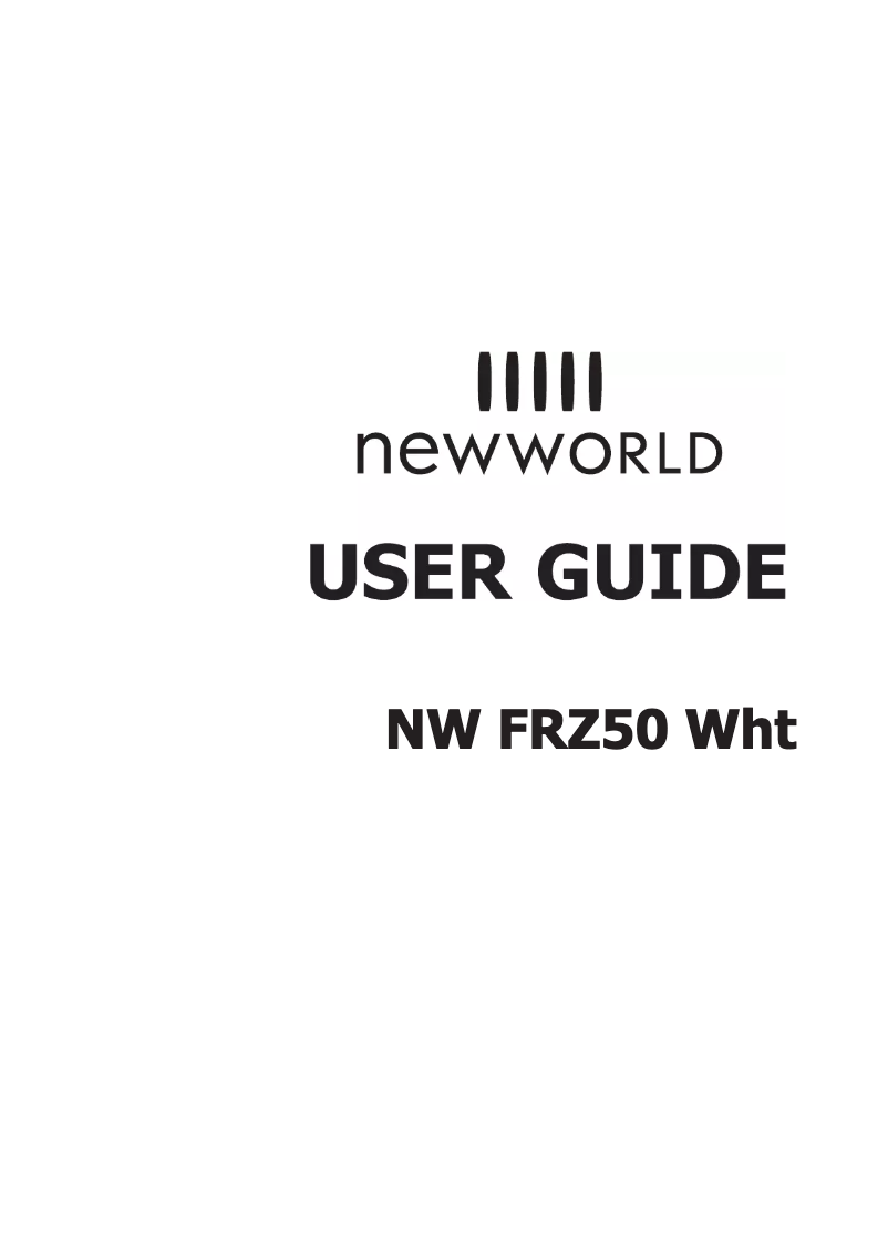 Page n°1 - Manuel utilisateur New World NWFRZ50