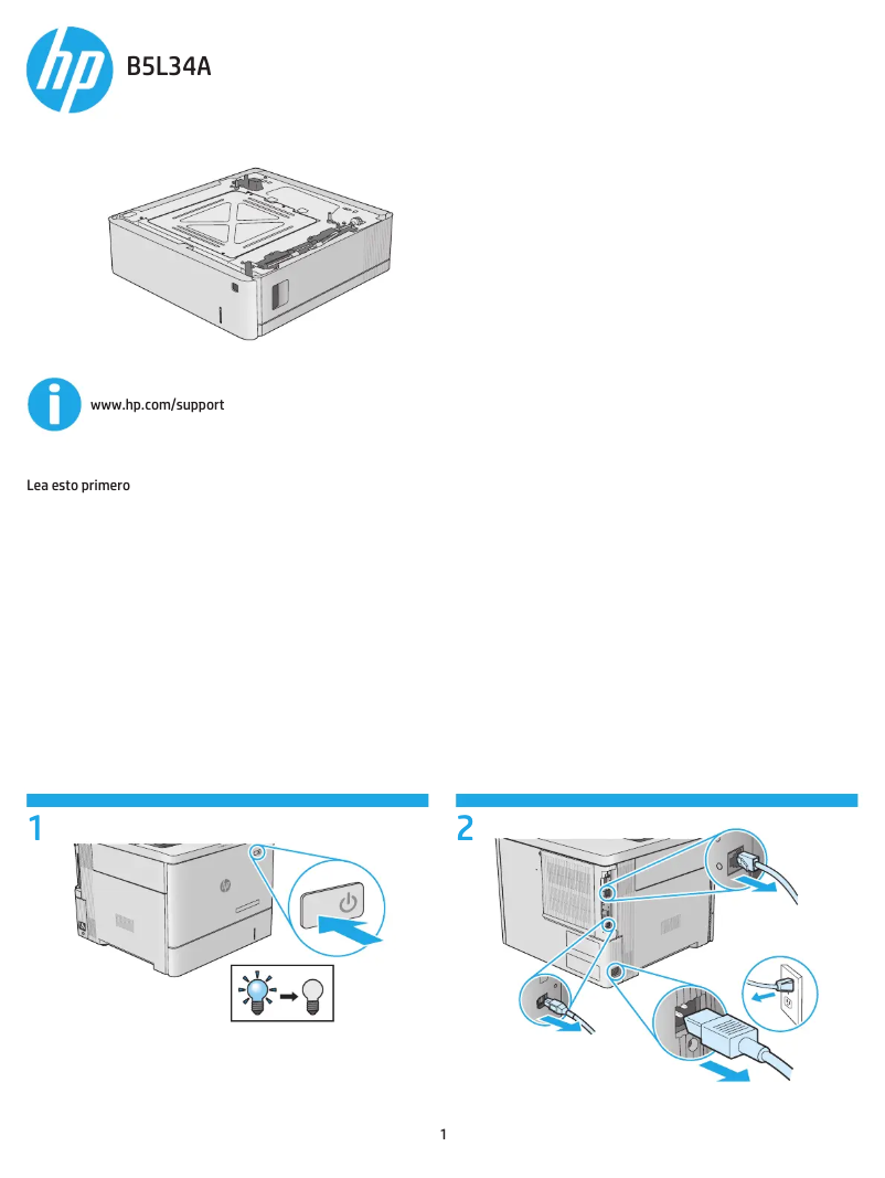Image de la première page du manuel de l'appareil Color LaserJet Enterprise M552