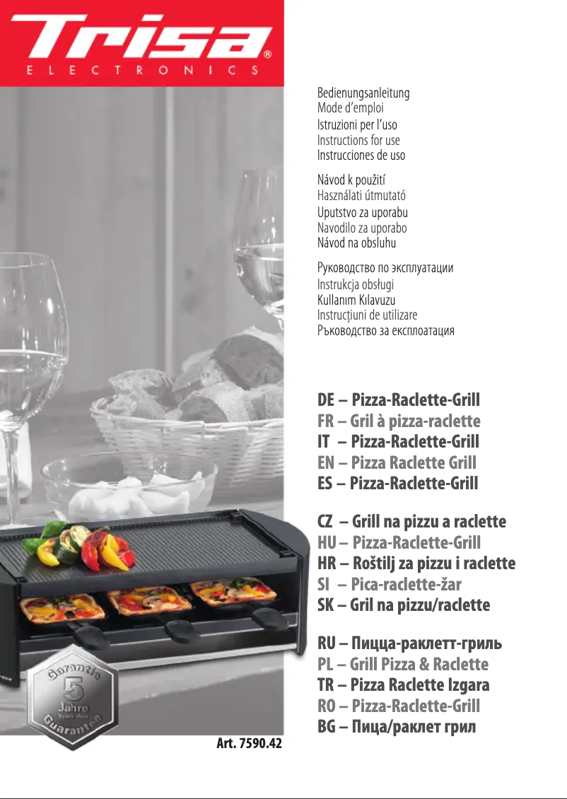 Page 1 de la notice Manuel utilisateur Trisa Perfect Pizza 7590.42