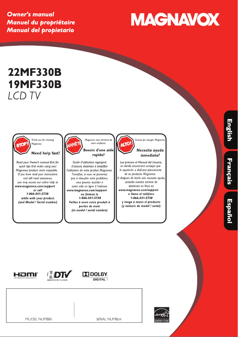 Image de la première page du manuel de l'appareil 22MF330B