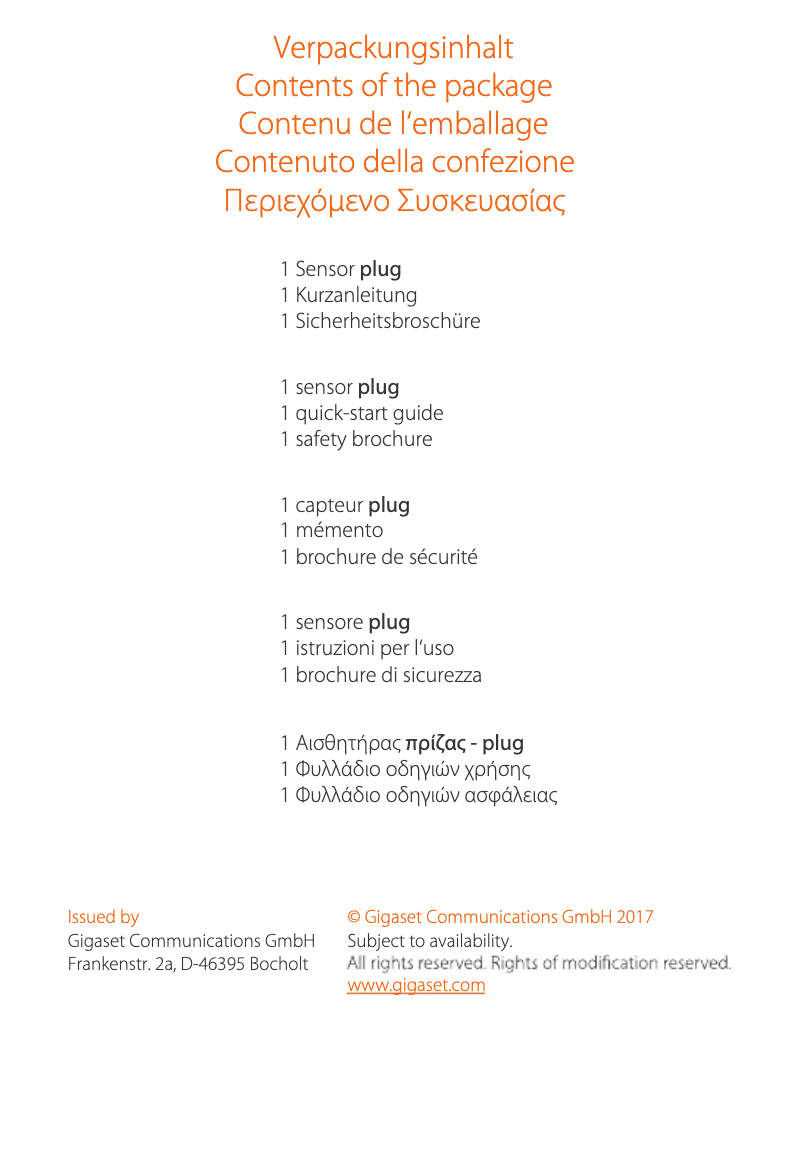 Page 1 de la notice Manuel utilisateur Gigaset Plug Pack ONE X