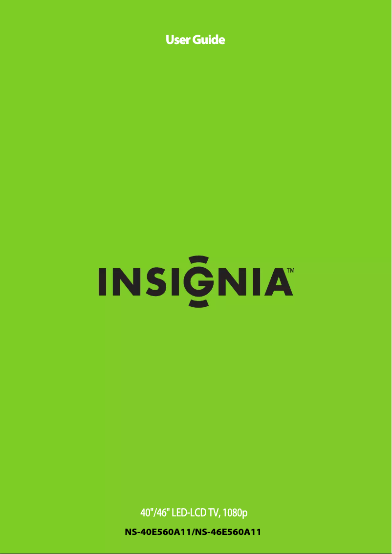 Page 1 de la notice Manuel utilisateur Insignia NS-46E560A11
